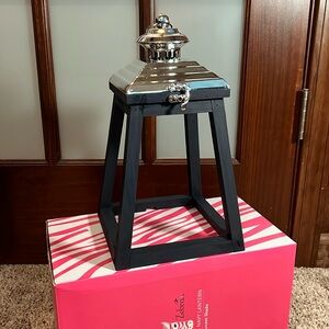 New Pink Zebra Classic Navy Lantern accent shade.